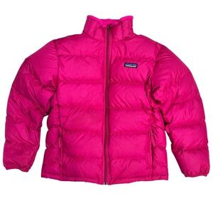 Patagonia Kids' Pink Puffer Down Jacket SZ Large 12 Outerwear Winter Gear READ